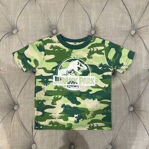 Jumping Beans Green and Cream Short Sleeve Tee